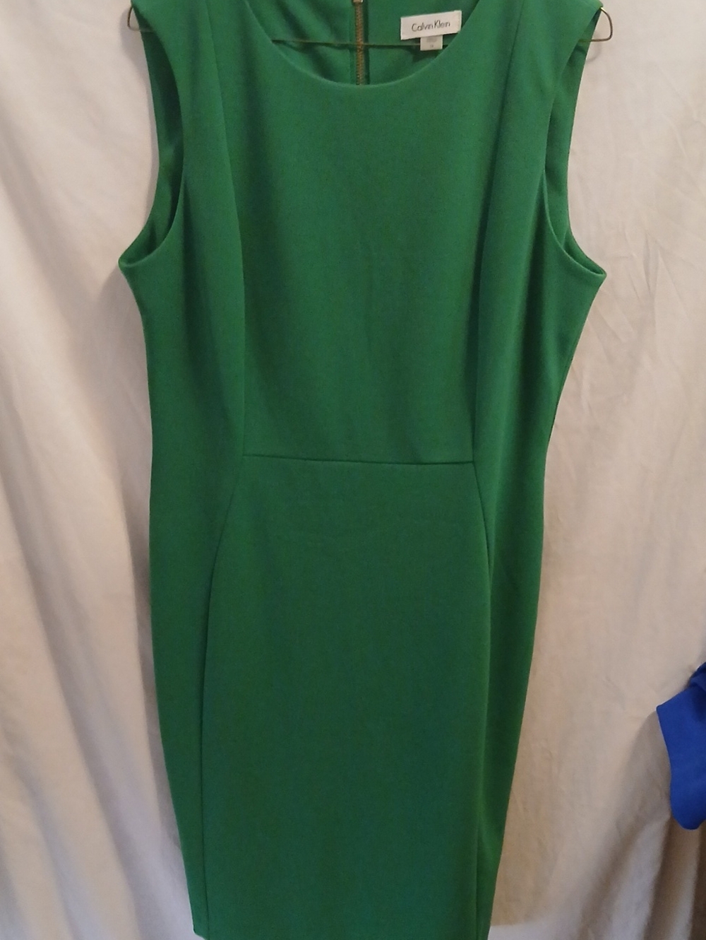 Calvin Klein Kelly Green Sleeveless Sheath Dress